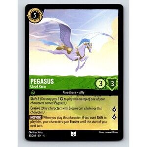 Floodborn Pegasus Cloud Racer Shift Evasive Ally Green Disney Lorcana